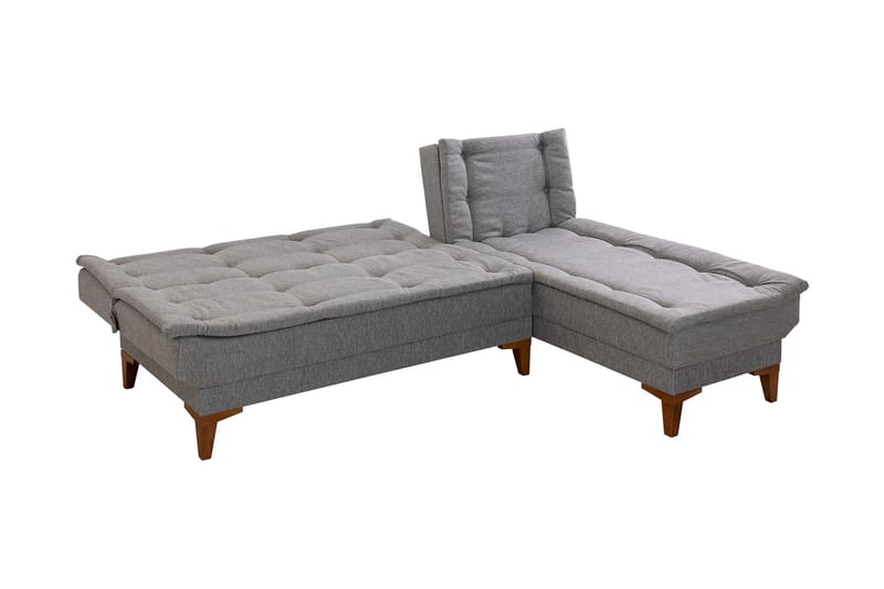 Hunterville Sovesofa m. Chaiselong 4-Pers. 107x205 - Grå - Sovesofaer - Sovesofa chaiselong