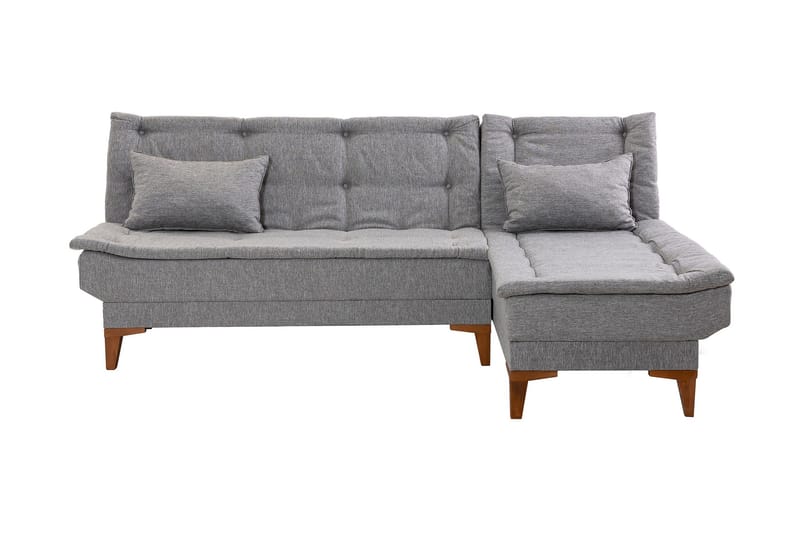 Hunterville Sovesofa m. Chaiselong 4-Pers. 107x205, Grå
