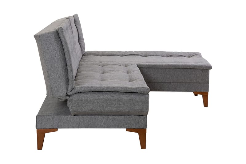 Hunterville Sovesofa m. Chaiselong 4-Pers. 107x205 - Grå - Møbler - Sofaer - Sovesofaer - Sovesofa chaiselong