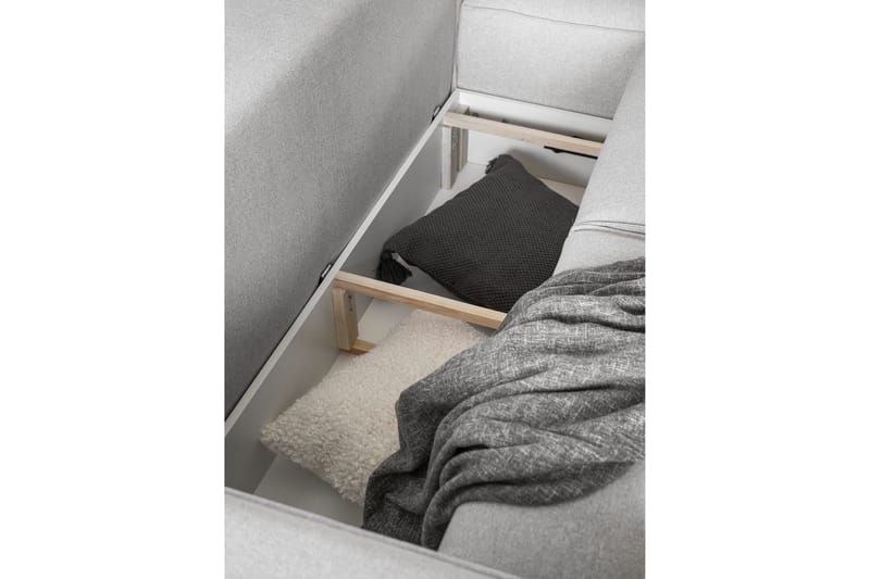 Kamli Sovesofa m. Chaiselong med Opbevaring - Lysegrå - Møbler - Sofaer - Sovesofaer - Sovesofa chaiselong