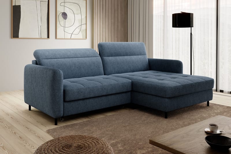 Manoti 3-personers Sovesofa med Divan og Opbevaring, Grå