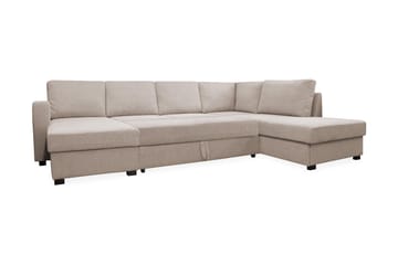 Paris U-Sovesofa Højre - Beige - Møbler - Sofaer - Sovesofaer - Sovesofa chaiselong