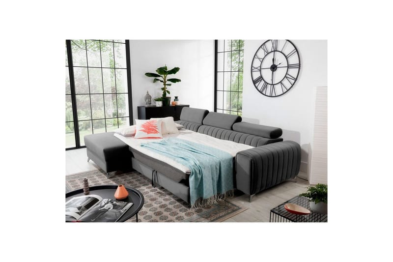 Sectional Eltap Grayson 278x205x92 cm - Nube 4, Lysegrå, Venstre - Møbler - Sofaer - Sovesofaer - Sovesofa chaiselong