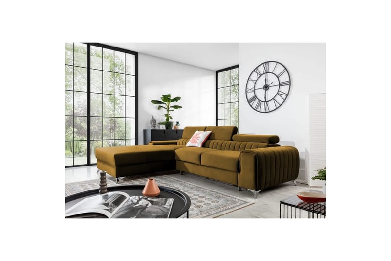 Sectional Eltap Grayson 278x205x92 cm, Nube 45, Gul, Venstre