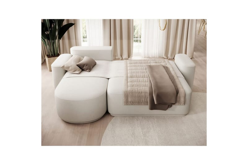 Sektionssofa Eltap Aurumm 285x92x180 cm - Amore 01, Hvid, Venstre - Møbler - Sofaer - Sovesofaer - Sovesofa chaiselong