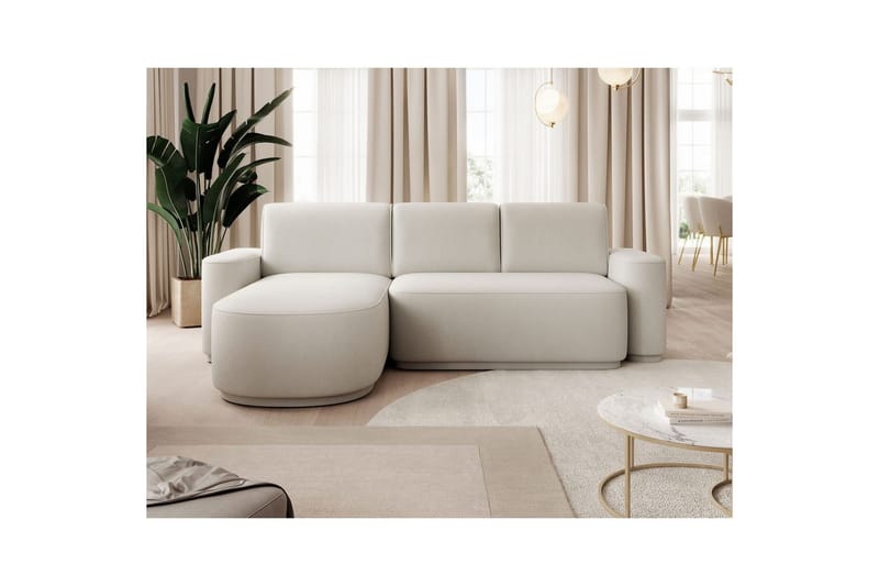 Sektionssofa Eltap Aurumm 285x92x180 cm - Amore 01, Hvid, Venstre - Møbler - Sofaer - Sovesofaer - Sovesofa chaiselong
