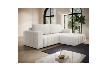Sektionssofa Eltap Bonett 250x175x92 cm - Jaffray 01, Hvid, Højre - Møbler - Sofaer - Sovesofaer - Sovesofa chaiselong