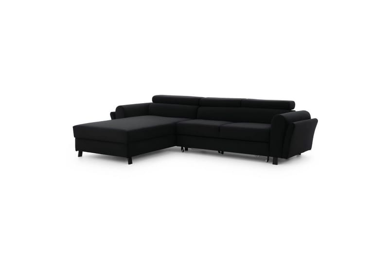 Sofa med chaiselong Eltap Mariall 288x200x92 cm - Mat Velvet 99, Blå, Venstre - Møbler - Sofaer - Sovesofaer - Sovesofa chaiselong