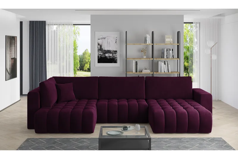 Yorktown U-sovesofa Chaiselong Højre, Blå