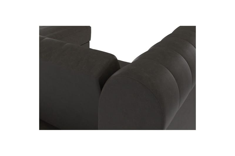 Sovesofa Felix 241x154x83 cm, Antracit, Mikrofiber/Træ/Metal - 241x154x83 cm, Antracit, Mikrofiber/Træ/Metal - Møbler - Sofaer - Sovesofaer