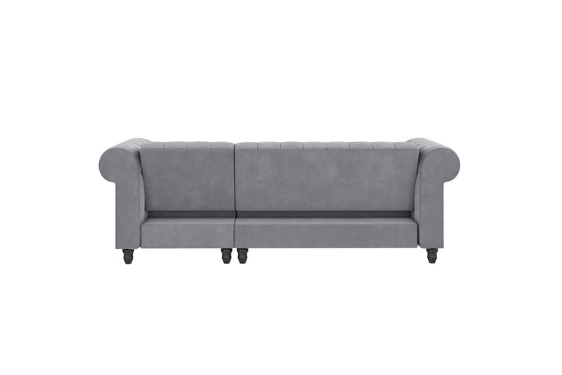 Sovesofa Felix 241x154x83 cm, Lys Grå, Velour - 241x154x83 cm, Lys Grå, Velour - Møbler - Sofaer - Sovesofaer