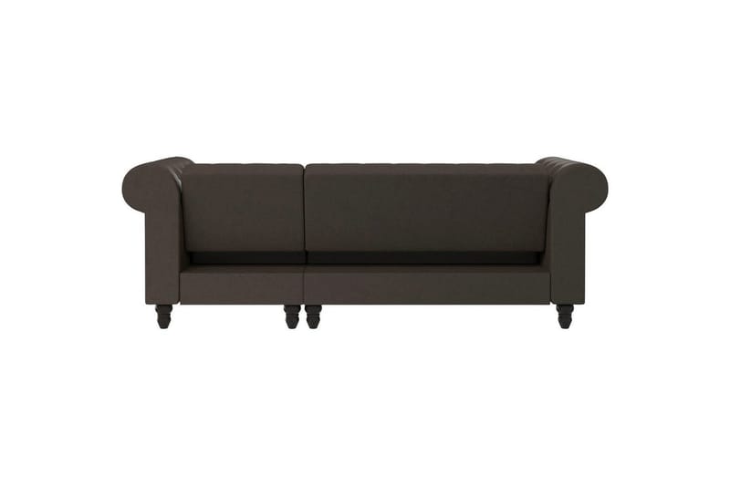 Sovesofa Felix 241x154x83 cm, Mørkebrun, Mikrofiber/Træ/Metal - 241x154x83 cm, Mørkebrun, Mikrofiber/Træ/Metal - Møbler - Sofaer - Sovesofaer