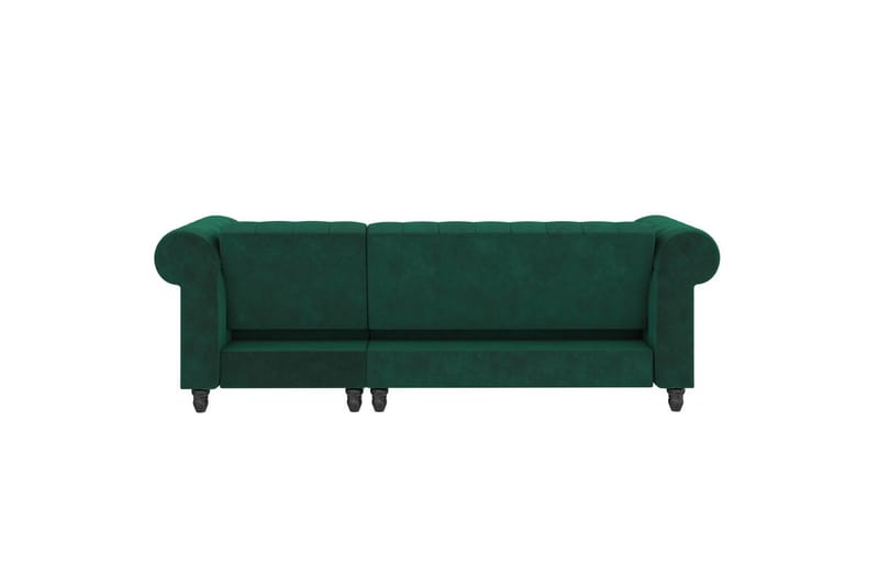 Sovesofa Felix 241x154x83 cm, Mørkegrøn, Velour - 241x154x83 cm, Mørkegrøn, Velour - Møbler - Sofaer - Sovesofaer