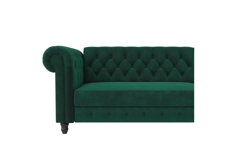 Sovesofa Felix 241x154x83 cm, Mørkegrøn, Velour - 241x154x83 cm, Mørkegrøn, Velour - Møbler - Sofaer - Sovesofaer
