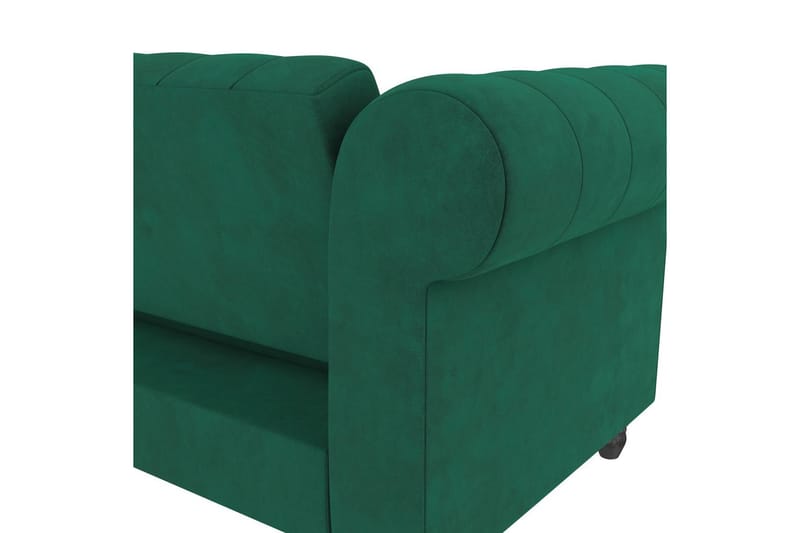 Sovesofa Felix 241x154x83 cm, Mørkegrøn, Velour - 241x154x83 cm, Mørkegrøn, Velour - Møbler - Sofaer - Sovesofaer