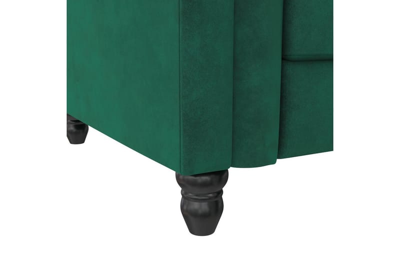 Sovesofa Felix 241x154x83 cm, Mørkegrøn, Velour - 241x154x83 cm, Mørkegrøn, Velour - Møbler - Sofaer - Sovesofaer