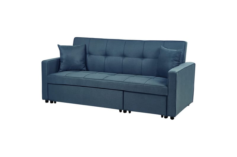Sovesofa Glomma - Blå, sort - Møbler - Sofaer - Sovesofaer
