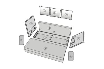 Sovesofa - Grå - Møbler - Sofaer - Sovesofaer