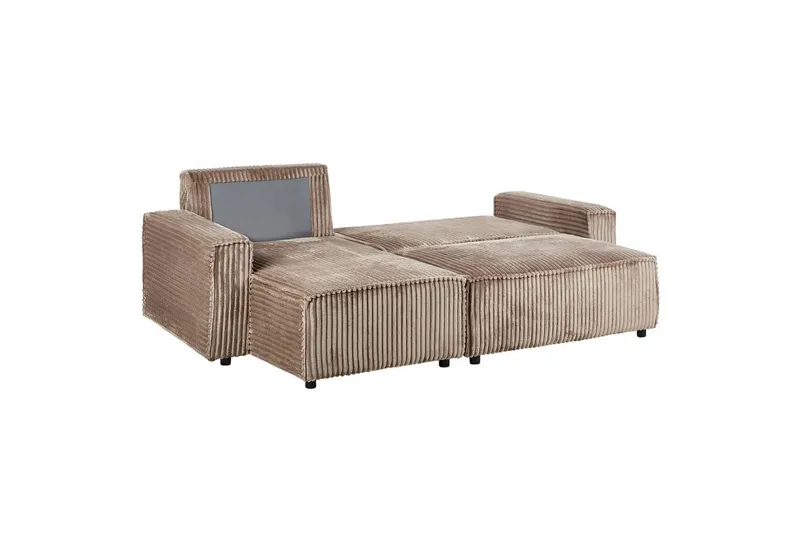 Sovesofa højrevendt Abacka - Brun, Sort - Møbler - Sofaer - Sovesofaer