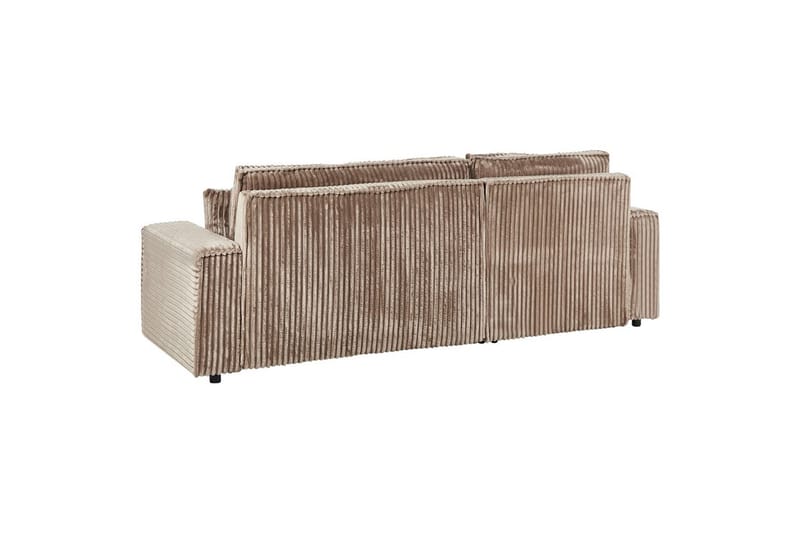 Sovesofa højrevendt Abacka - Brun, Sort - Møbler - Sofaer - Sovesofaer