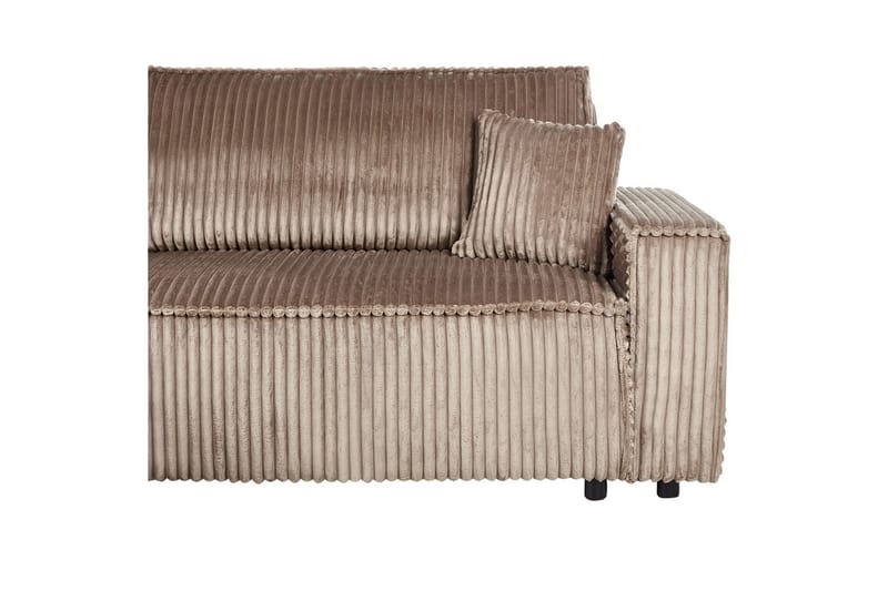 Sovesofa højrevendt Abacka - Brun, Sort - Møbler - Sofaer - Sovesofaer