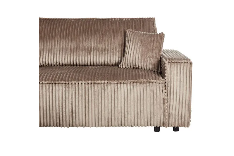 Sovesofa højrevendt Abacka - Brun, Sort - Møbler - Sofaer - Sovesofaer