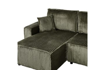 Sovesofa højrevendt Abacka - Grøn, sort - Møbler - Sofaer - Sovesofaer