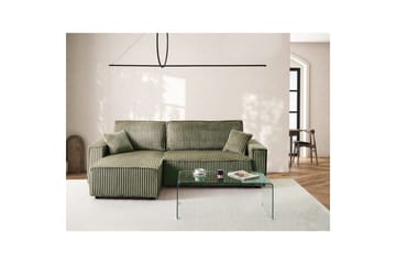 Sovesofa højrevendt Abacka - Grøn, sort - Møbler - Sofaer - Sovesofaer