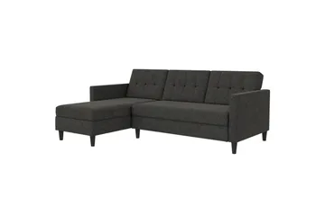 Sovesofa Hartford 213x153x82 cm, Antracit, Linnedstoflook (100% Polyester