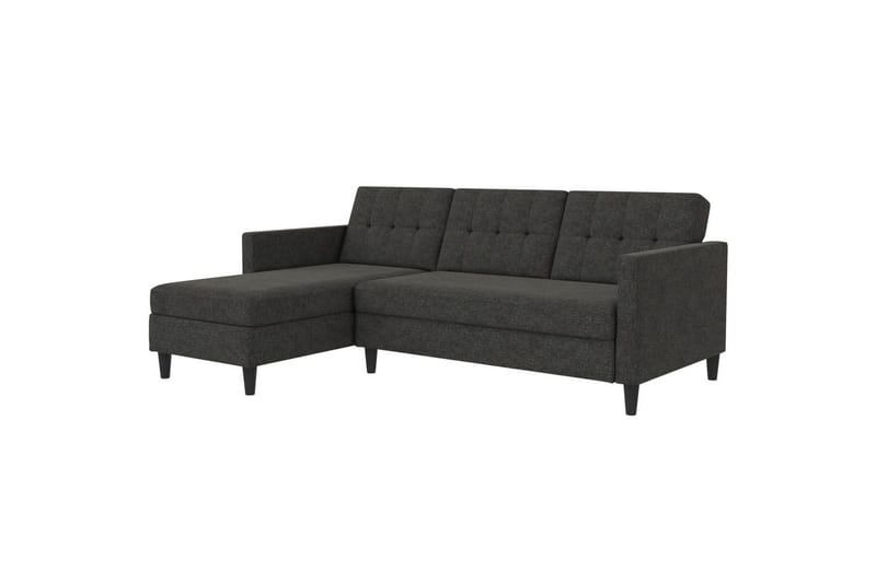 Sovesofa Hartford 213x153x82 cm, Antracit, Linnedstoflook (100% Polyester - 213x153x82 cm, Antracit, Linnedstoflook (100% Polyester - Møbler - Sofaer - Sovesofaer