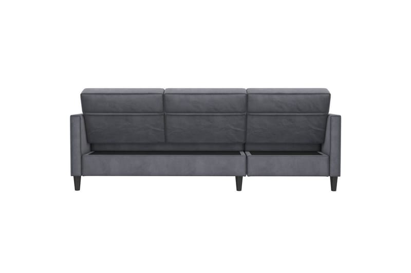 Sovesofa Hartford 213x153x82 cm, Antracit, Velour - 213x153x82 cm, Antracit, Velour - Møbler - Sofaer - Sovesofaer