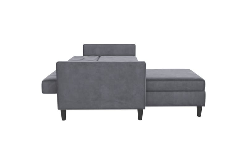 Sovesofa Hartford 213x153x82 cm, Antracit, Velour - 213x153x82 cm, Antracit, Velour - Møbler - Sofaer - Sovesofaer