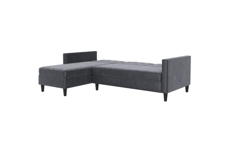 Sovesofa Hartford 213x153x82 cm, Antracit, Velour - 213x153x82 cm, Antracit, Velour - Møbler - Sofaer - Sovesofaer