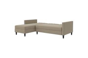 Sovesofa Hartford 213x153x82 cm, Cappuccino, Linnedstoflook (100% Polyester - 213x153x82 cm, Cappuccino, Linnedstoflook (100% Polyester - Møbler - Sofaer - Sovesofaer