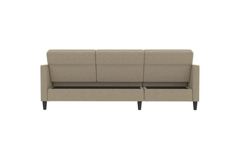 Sovesofa Hartford 213x153x82 cm, Cappuccino, Linnedstoflook (100% Polyester - 213x153x82 cm, Cappuccino, Linnedstoflook (100% Polyester - Møbler - Sofaer - Sovesofaer