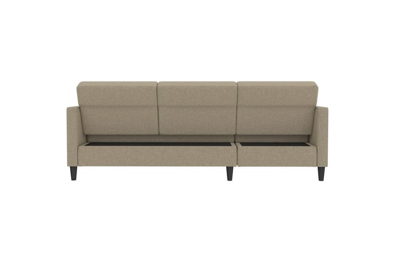 Sovesofa Hartford 213x153x82 cm, Cappuccino, Linnedstoflook (100% Polyester - 213x153x82 cm, Cappuccino, Linnedstoflook (100% Polyester - Møbler - Sofaer - Sovesofaer