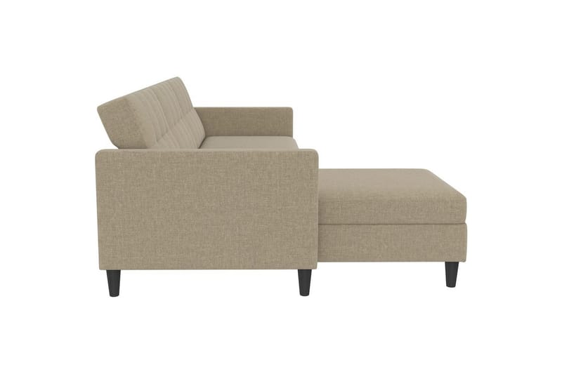 Sovesofa Hartford 213x153x82 cm, Cappuccino, Linnedstoflook (100% Polyester - 213x153x82 cm, Cappuccino, Linnedstoflook (100% Polyester - Møbler - Sofaer - Sovesofaer