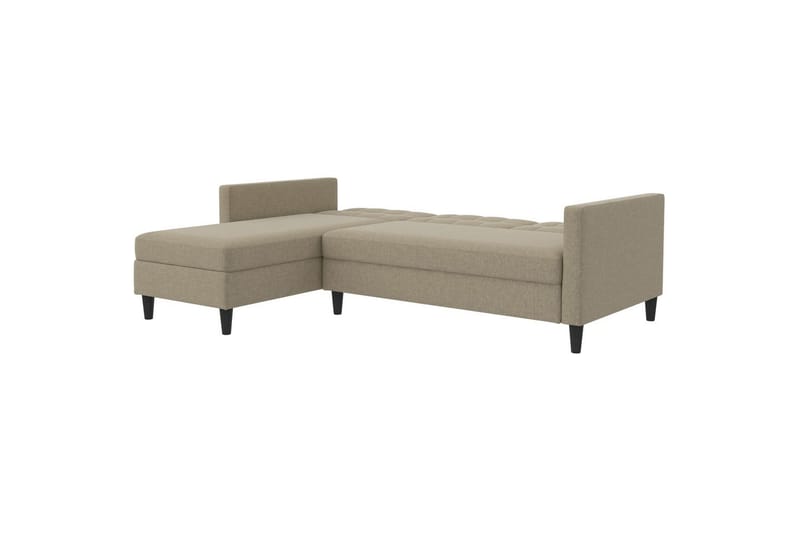 Sovesofa Hartford 213x153x82 cm, Cappuccino, Linnedstoflook (100% Polyester - 213x153x82 cm, Cappuccino, Linnedstoflook (100% Polyester - Møbler - Sofaer - Sovesofaer