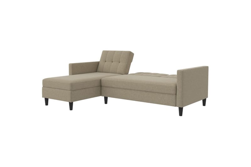 Sovesofa Hartford 213x153x82 cm, Cappuccino, Linnedstoflook (100% Polyester - 213x153x82 cm, Cappuccino, Linnedstoflook (100% Polyester - Møbler - Sofaer - Sovesofaer