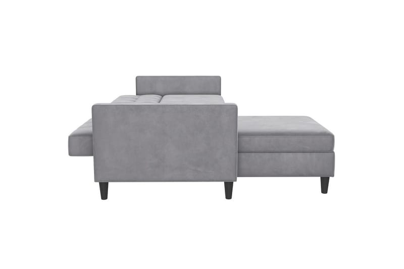 Sovesofa Hartford 213x153x82 cm, Grå, Velour - 213x153x82 cm, Grå, Velour - Møbler - Sofaer - Sovesofaer