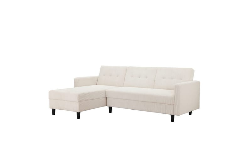 Sovesofa Hartford II 213x153x82 cm, Creme - 213x153x82 cm, Creme - Møbler - Sofaer - Sovesofaer