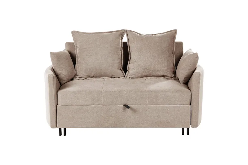 Sovesofa Hovin - Beige, sort - Møbler - Sofaer - Sovesofaer