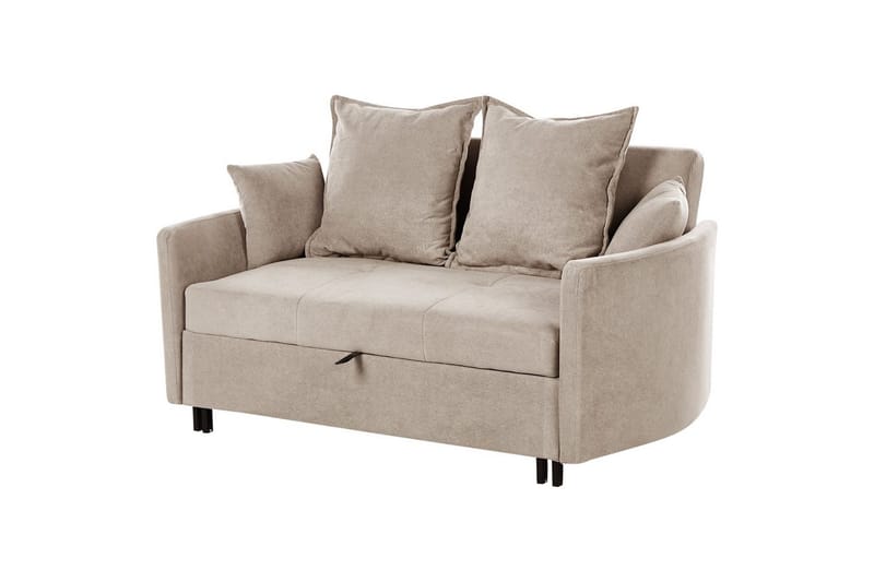Sovesofa Hovin - Beige, sort - Møbler - Sofaer - Sovesofaer