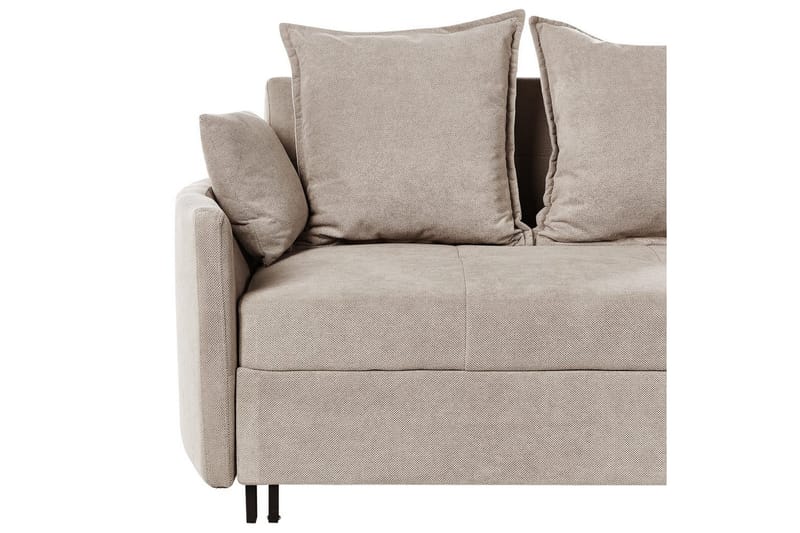 Sovesofa Hovin - Beige, sort - Møbler - Sofaer - Sovesofaer