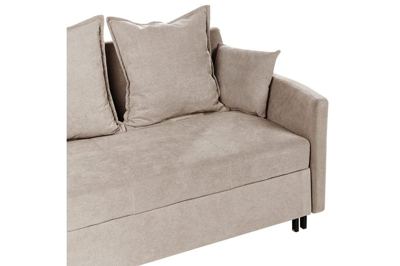 Sovesofa Hovin - Beige, sort - Møbler - Sofaer - Sovesofaer
