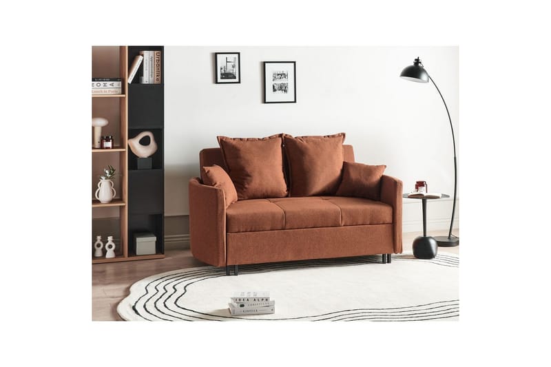 Sovesofa Hovin - Brun, Sort - Møbler - Sofaer - Sovesofaer