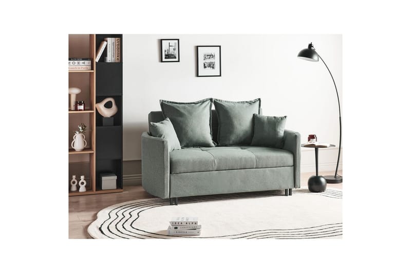 Sovesofa Hovin - Grøn, sort - Møbler - Sofaer - Sovesofaer