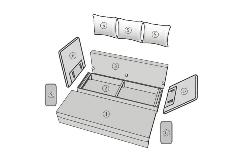Sovesofa - Lyserød - Møbler - Sofaer - Sovesofaer