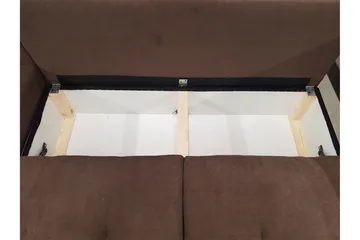 Sovesofa med chaiselong - Brun - Møbler - Sofaer - Sovesofaer
