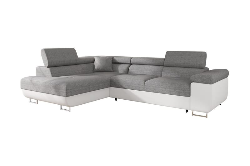 Sovesofa med chaiselong - Grå - Møbler - Sofaer - Sovesofaer
